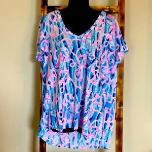 Lilly Pulitzer V-neck Etta Top-Never Worn